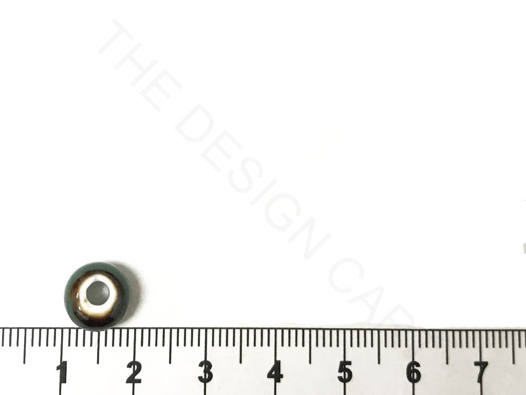Dark Green Disc Circular Ceramic Beads (4323287171141)