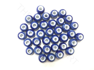 Dark Blue Disc Circular Ceramic Beads (4323287236677)