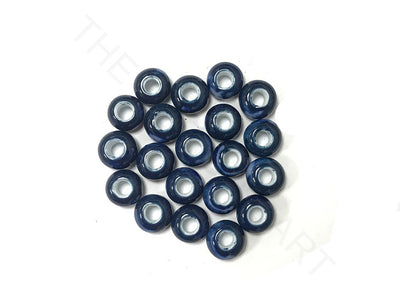 Dark Blue Disc Circular 2 Ceramic Beads (4323287466053)