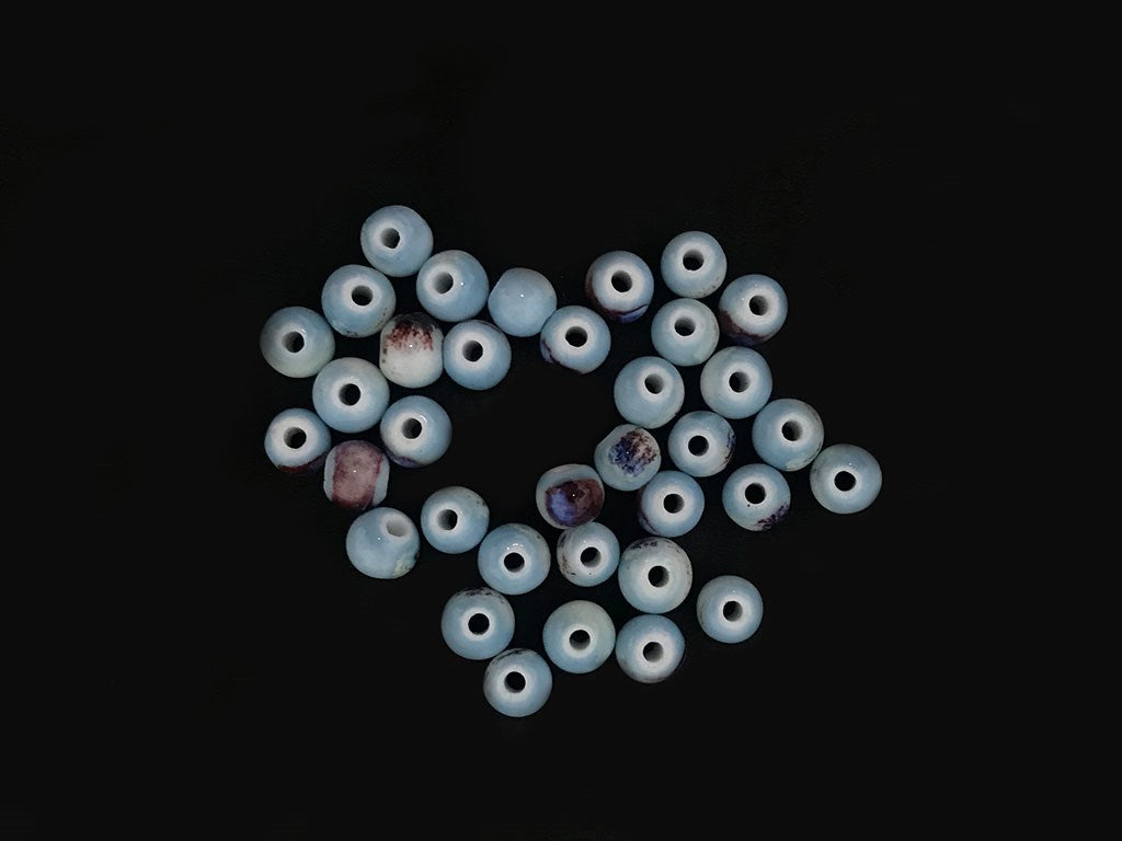 Blue Purple Circular Ceramic Beads (4323286253637)