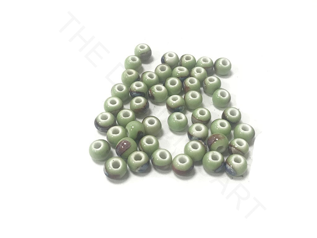 Light Green Circular Ceramic Beads (4323287597125)