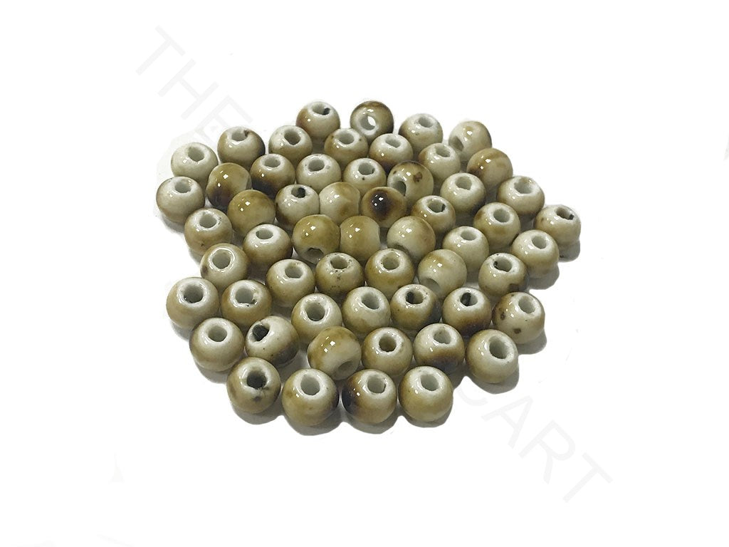 Yellow White Circular Ceramic Beads (4323287695429)