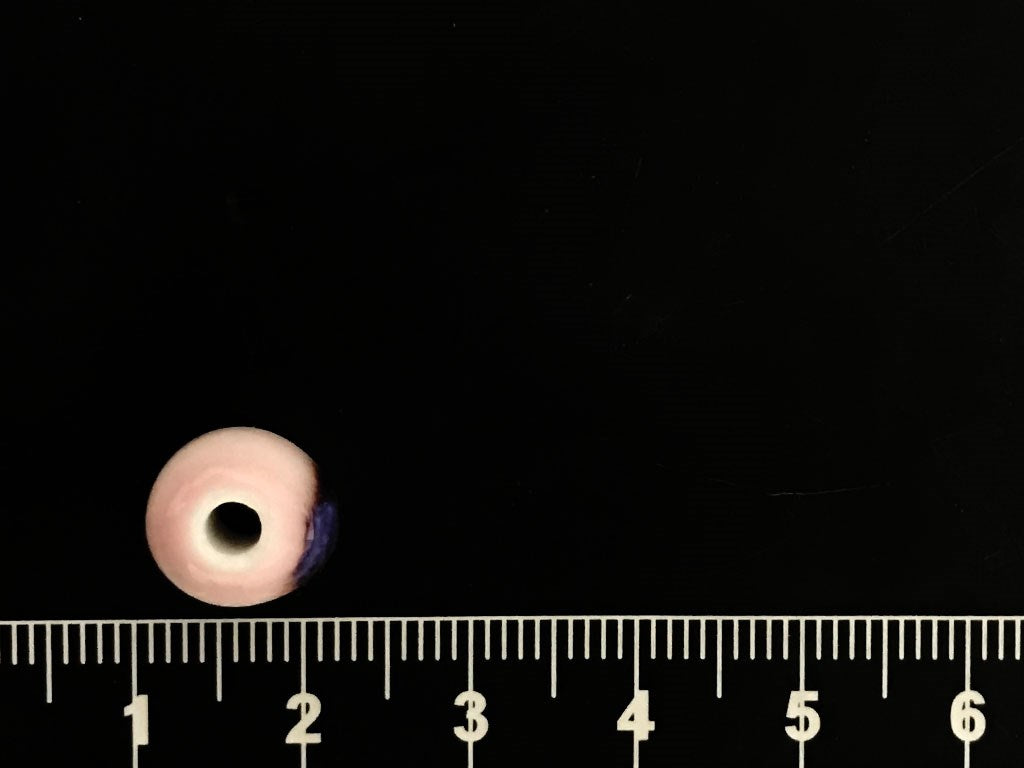 Pink Blue Disc Spherical Ceramic Beads (4323287760965)