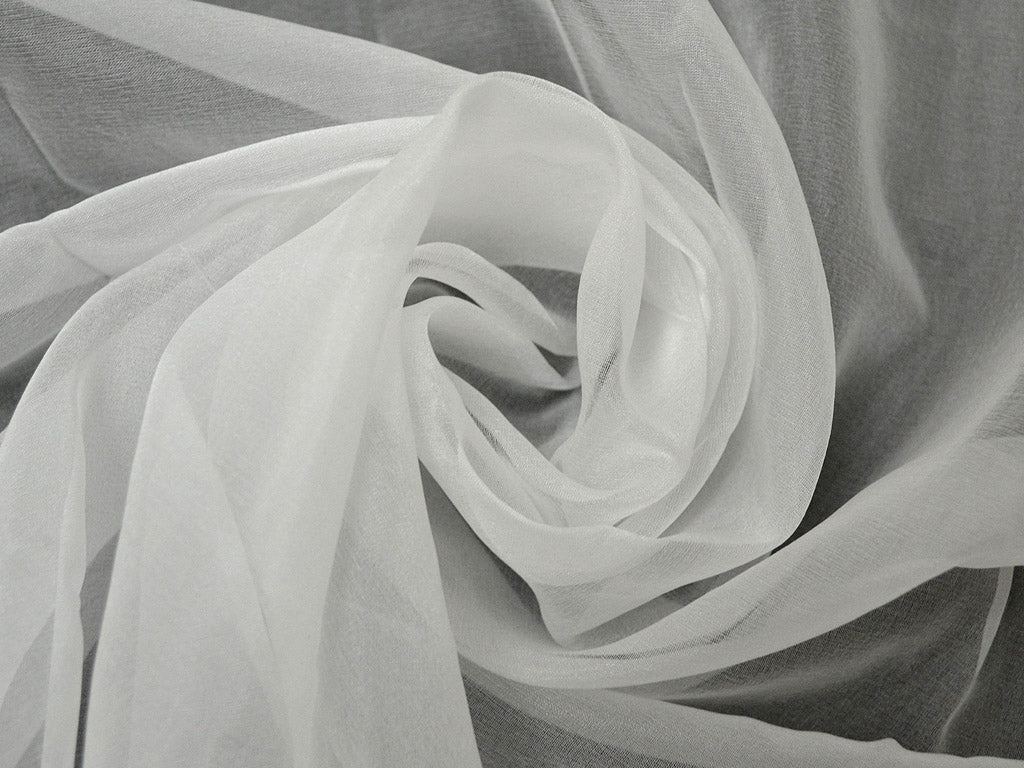 White Dyeable Organza Fabric | The Design Cart (4256443334725)