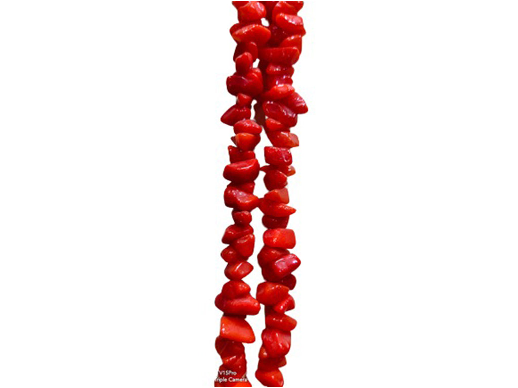 Red Uncut Glass Beads