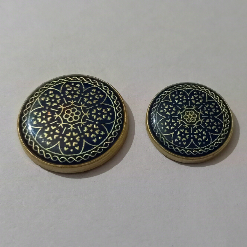 blue-floral-design-metal-buttons