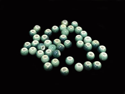 Green Blue Circular Ceramic Beads (4323286384709)