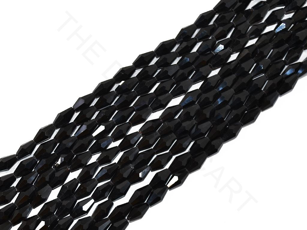 Black Drum Crystal Beads | The Design Cart (3836562341922)