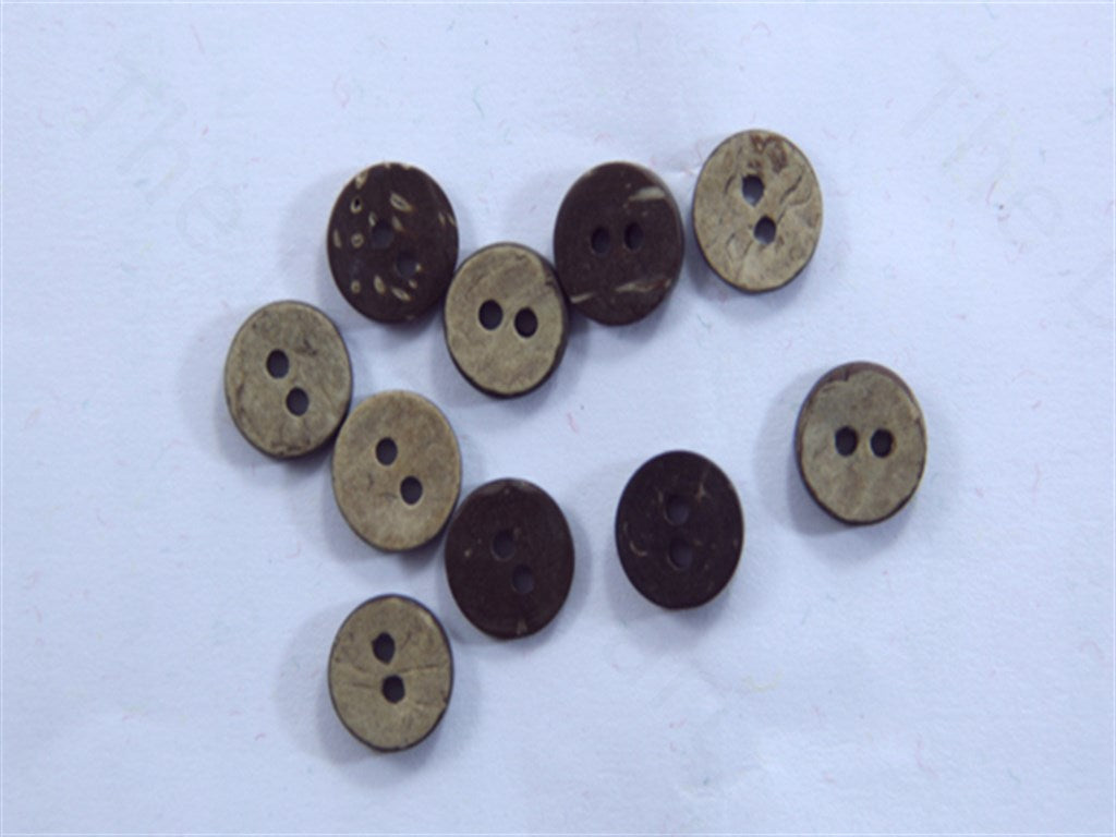 2 Hole Brown Coconut Buttons (1666759491618)