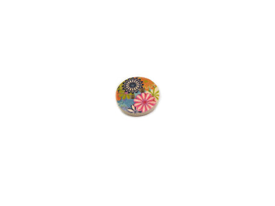 Multicolour Floral Printed 2 Hole Wooden Buttons4