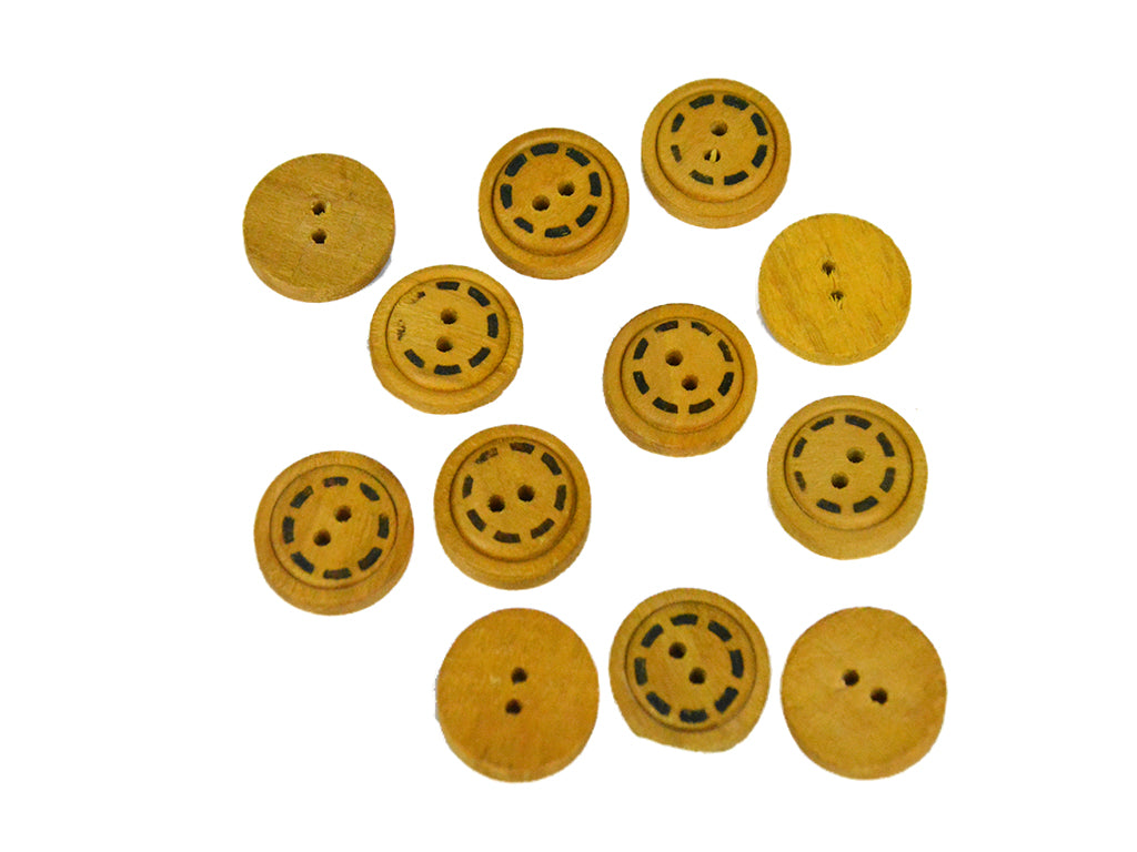 Geometrical Printed Wooden Buttons 7