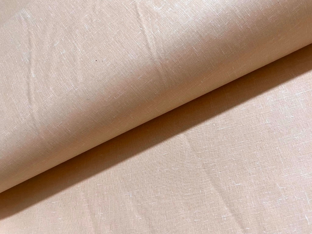 Beige Plain Cotton Linen Fabric