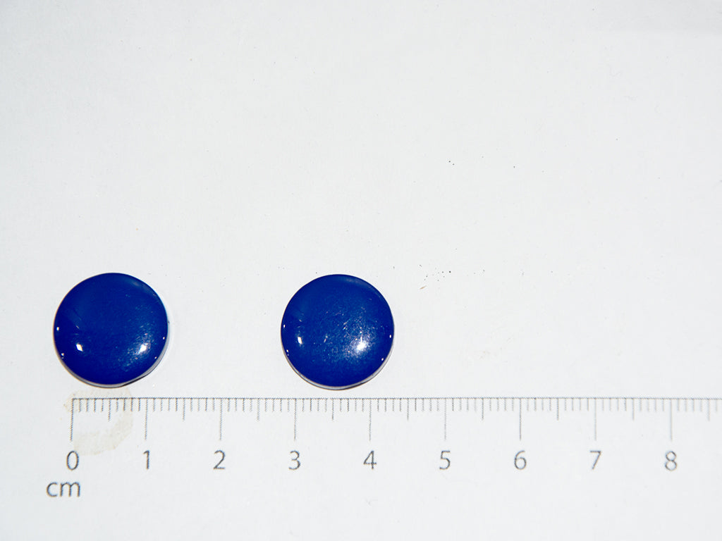 Dark Blue Circular Marble Acrylic Buttons