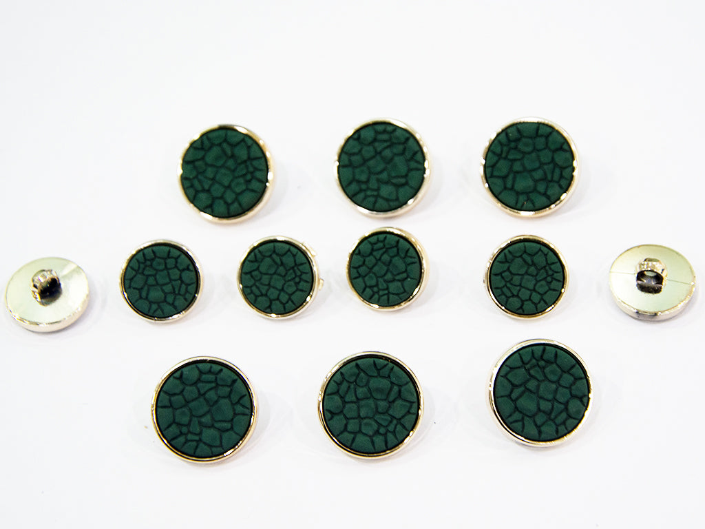 Green Designer Acrylic Suit Buttons