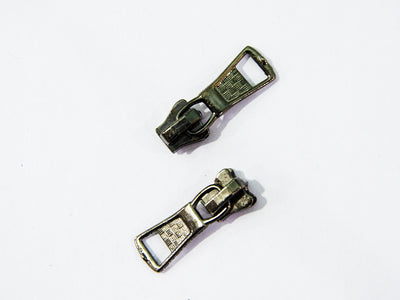 Antique Copper Coloured Fancy Zipper Sliders / Pull Tabs