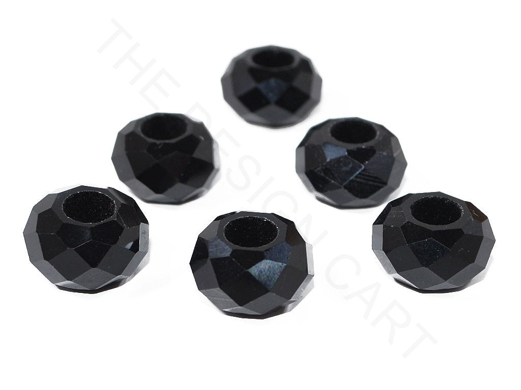 Black Faceted Crystal Beads | The Design Cart (3840766410786)