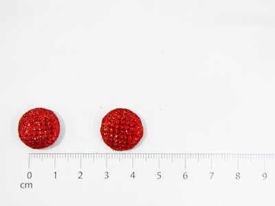 Red Glitter Fabric Buttons