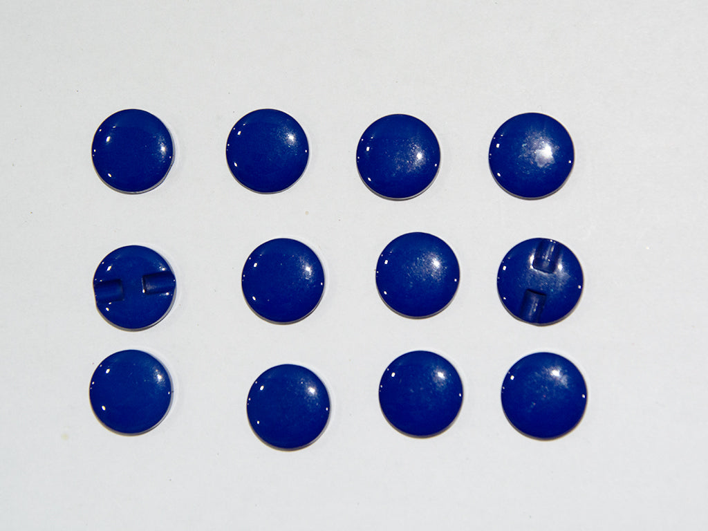 Dark Blue Circular Marble Acrylic Buttons