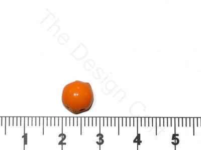 Orange Cabochon Czech Glass Beads | The Design Cart (1722763542562)