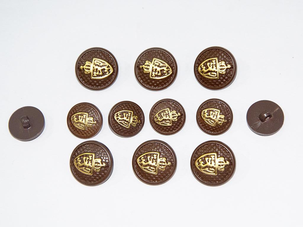 Brown Designer Acrylic Suit Buttons