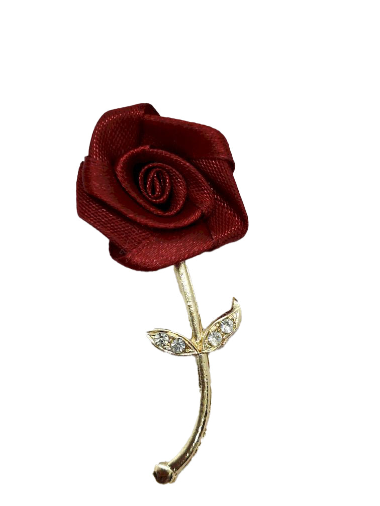 Red Flower Designer Brooch