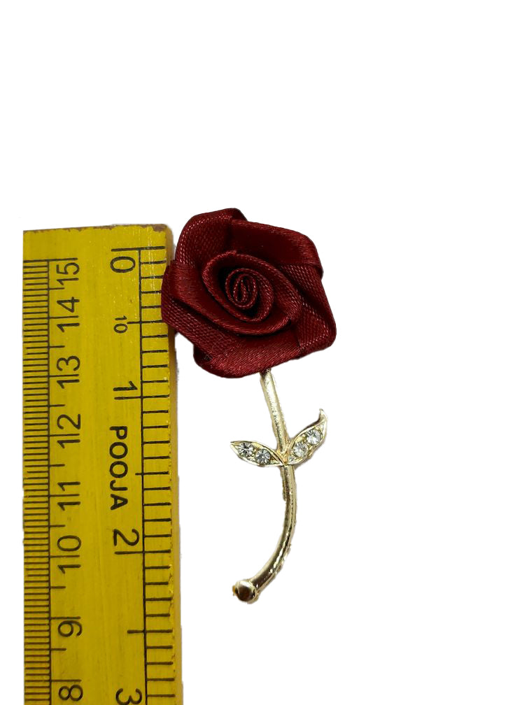 Red Flower Designer Brooch