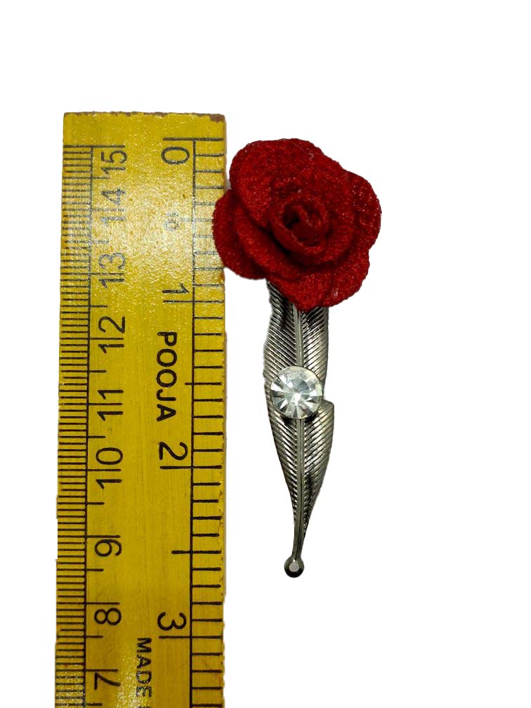 Red Flower Brooch