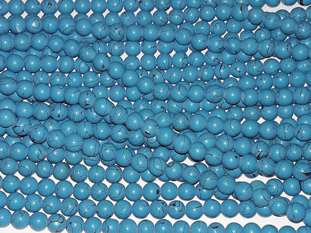 Blue Black Circular Glass Beads | The Design Cart (4351284740165)