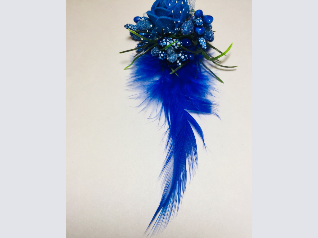 Blue Flower Designer Brooch