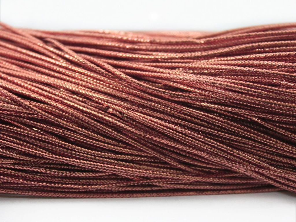Light Copper Metallic Braided Zari Threads