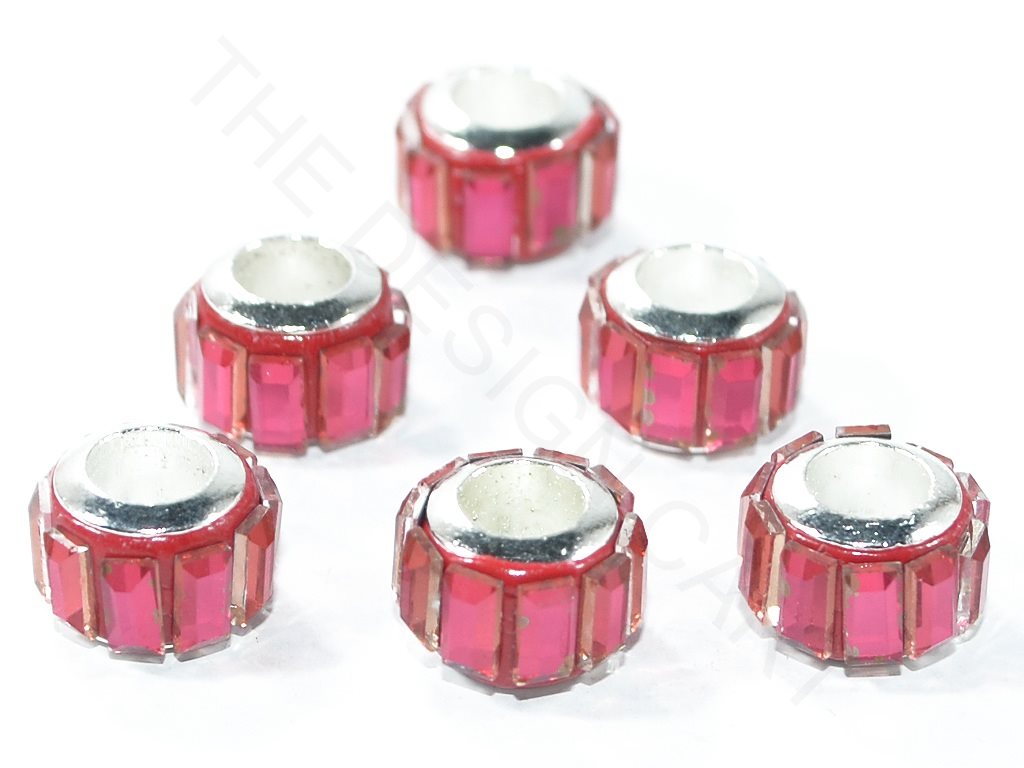 Pink Spacer Beads with Glass Stones | The Design Cart (3840767983650)