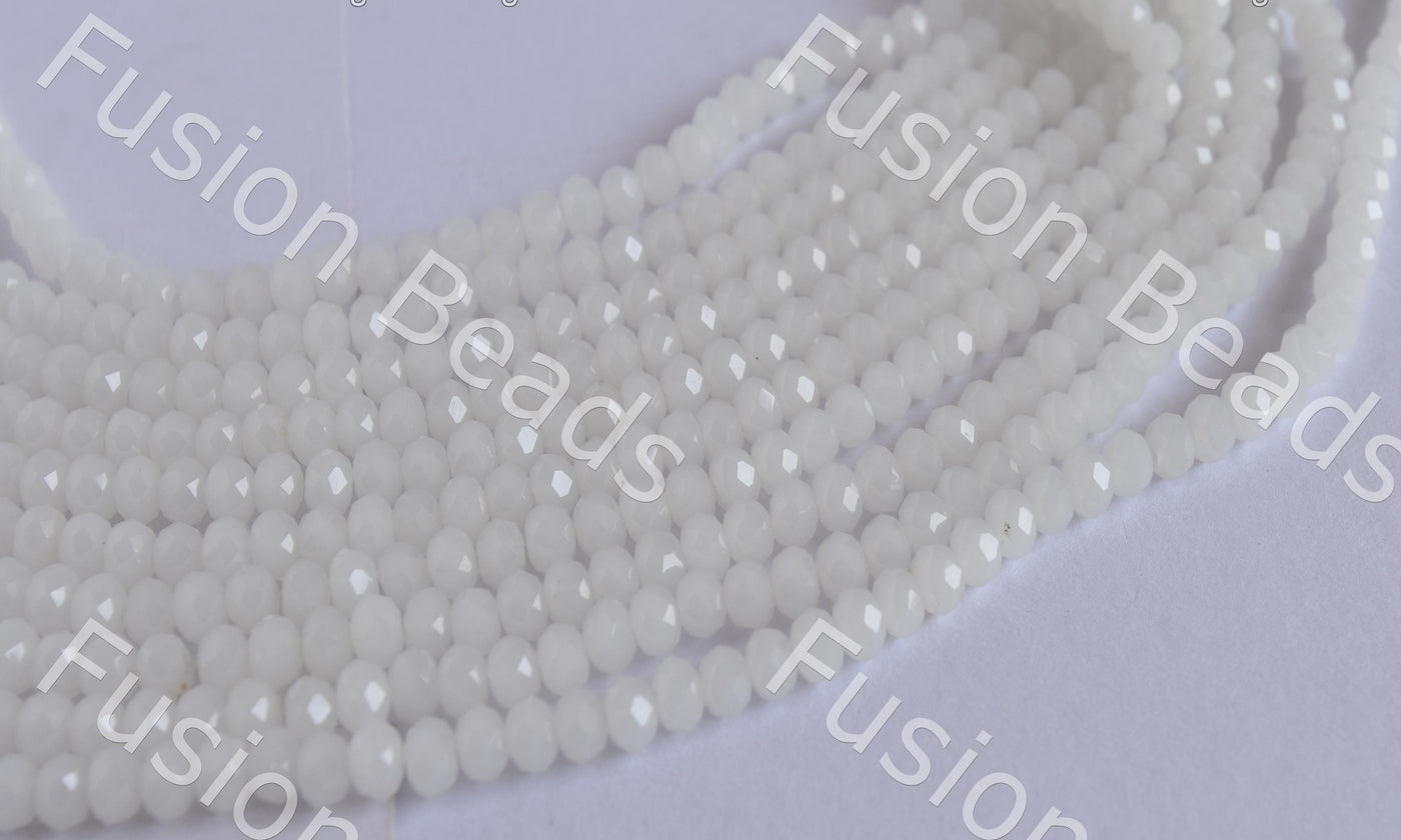 Translucent White Opaque Tyre / Rondelle Shaped (11014940691)