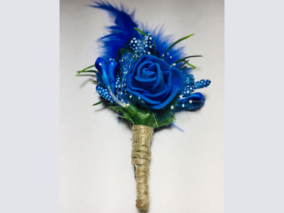 Blue Flower Designer Brooch