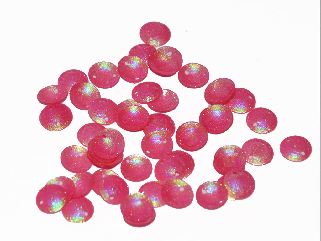 Maroon Hole Round Dome Shaped Sequins