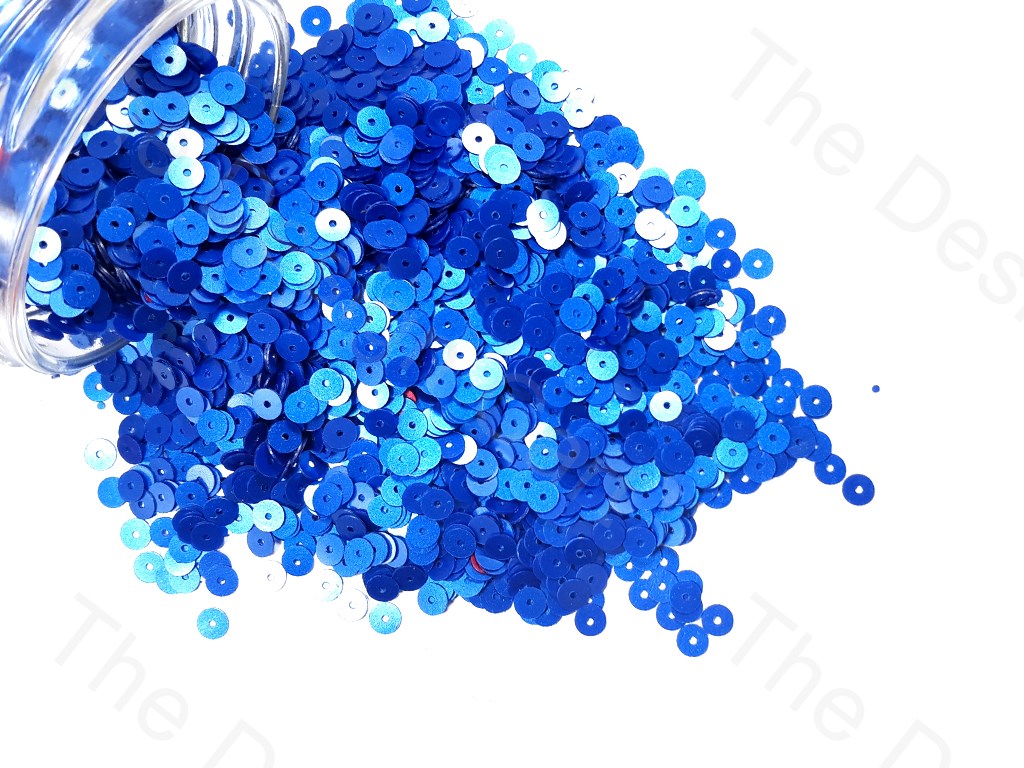 Metallic Blue Centre Hole Plastic Sequins | The Design Cart (1789696081954)