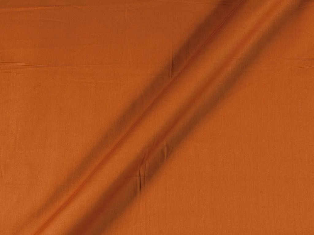 Rust Cotton Satin Plain Dyed Fabric