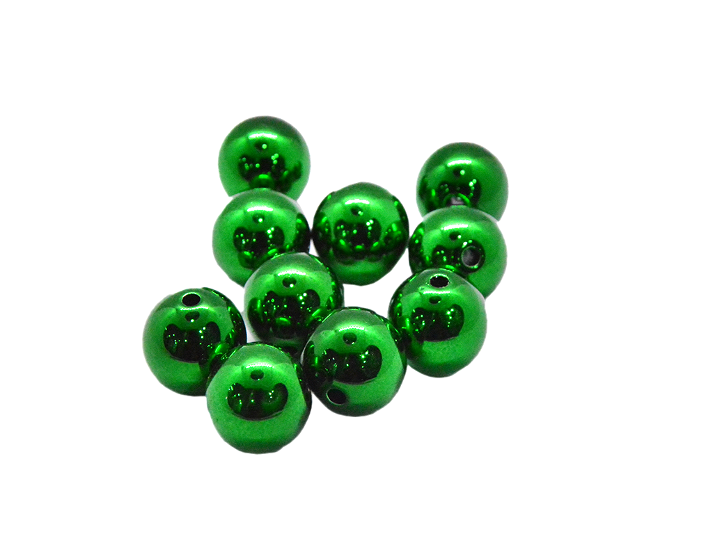 Green Circular Plastic Acrylic Beads 14mm -1