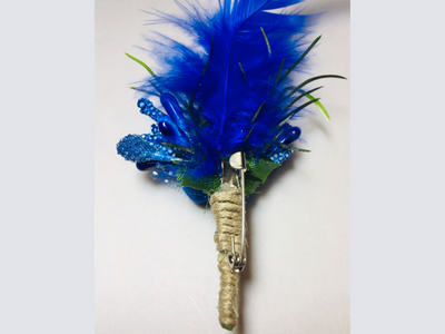 Blue Flower Designer Brooch