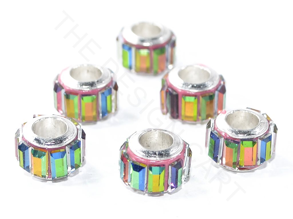 Multicolour Spacer Beads with Glass Stones | The Design Cart (3840768081954)