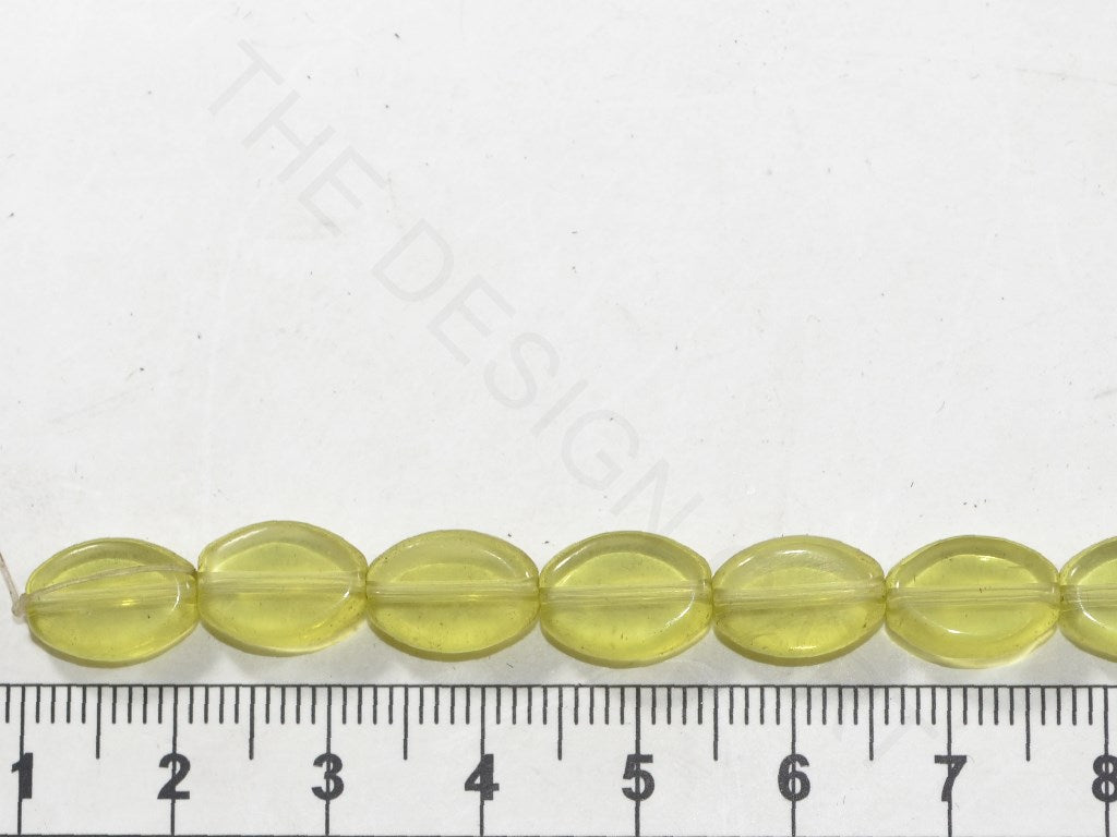 Light Yellow Oval Designer Glass Beads | The Design Cart (3929887604770)