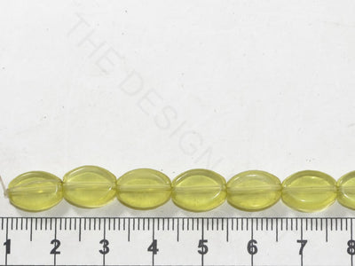 Light Yellow Oval Designer Glass Beads | The Design Cart (3929887604770)