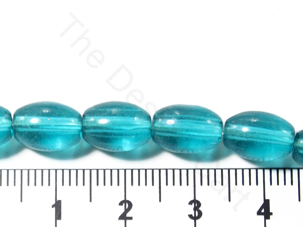 Light Blue Oval Pressed Glass Beads (1709209813026)