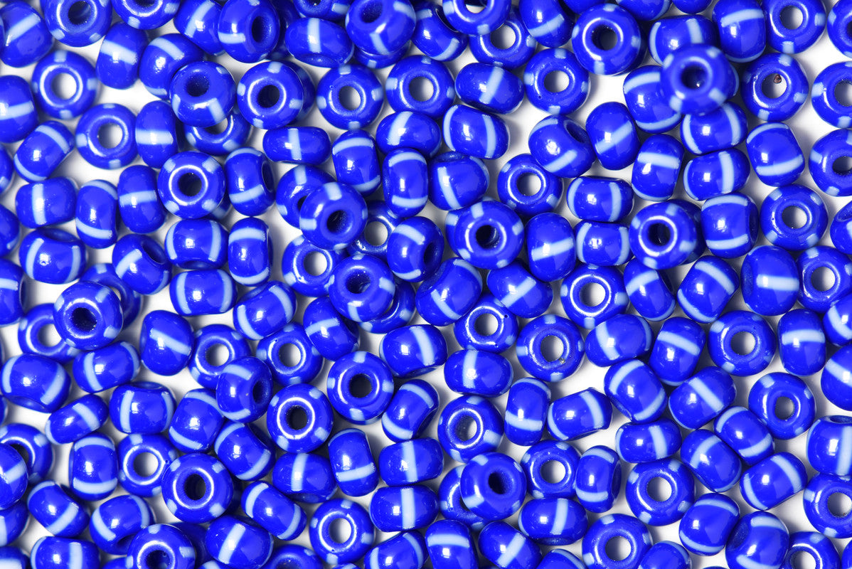 Blue Preciosa Stripes Seeds Beads