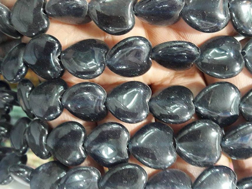 Black Heart Semi Precious Jade Stones | The Design Cart (4333699924037)