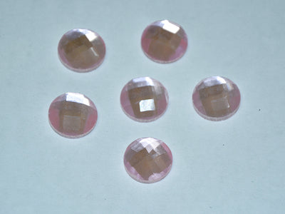 Light Pink Circular Glass Stones 1