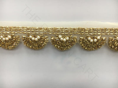 Golden Pearl Work Embroidered Laces | The Design Cart (3825564680226)