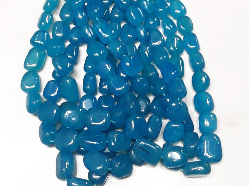 Blue Faceted Quartz Tumble Beads | The Design Cart (4333700218949)