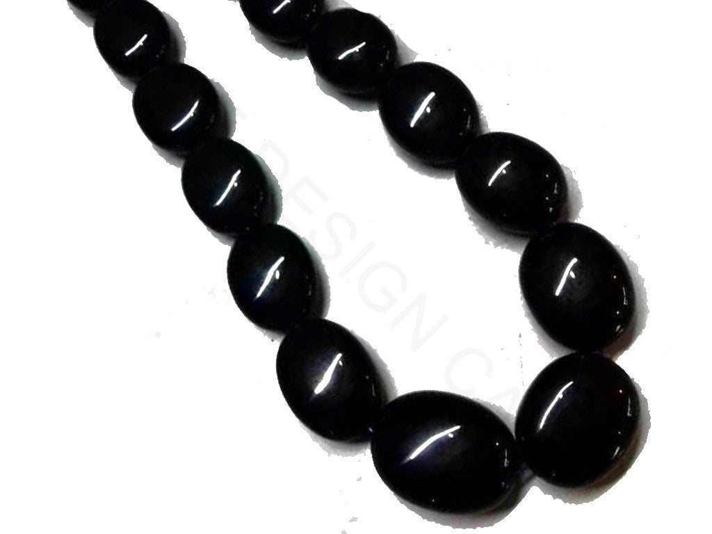 Black Faceted Quartz Tumble Beads | The Design Cart (4333700415557)