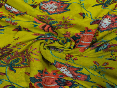 Multicolor Traditional Georgette Fabric