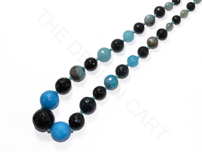Black Blue Round Agate Stones | The Design Cart (3785176219682)
